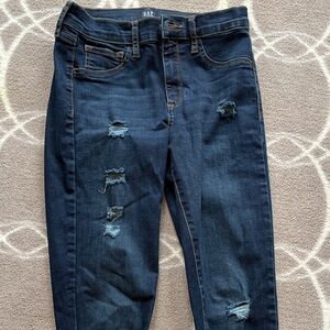 Blue Denim jeans-tall gap- shred style